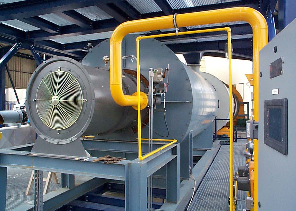 rotary dryer at plant