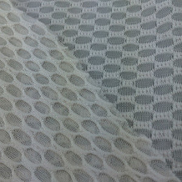 acorn print white mesh spandex fabric - oasis fabr