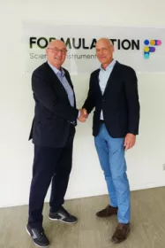 Gerard Meunier, CEO of Formulaction (left)&nbsp;and Andries Verder, owner of the Verder Group (right)
