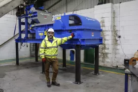Drum Magnet and Eddy Current Separator Module at HML Recycling (Photo: ©Bunting Magnetics Co.)
