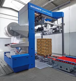 The BEUMER stretch hood A is also a modular system. A fully functional machine will be on display at POWTECH.
