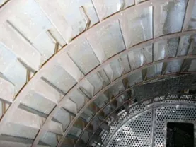 Interior of a Heyl &amp; Patterson Rotary Dryer

