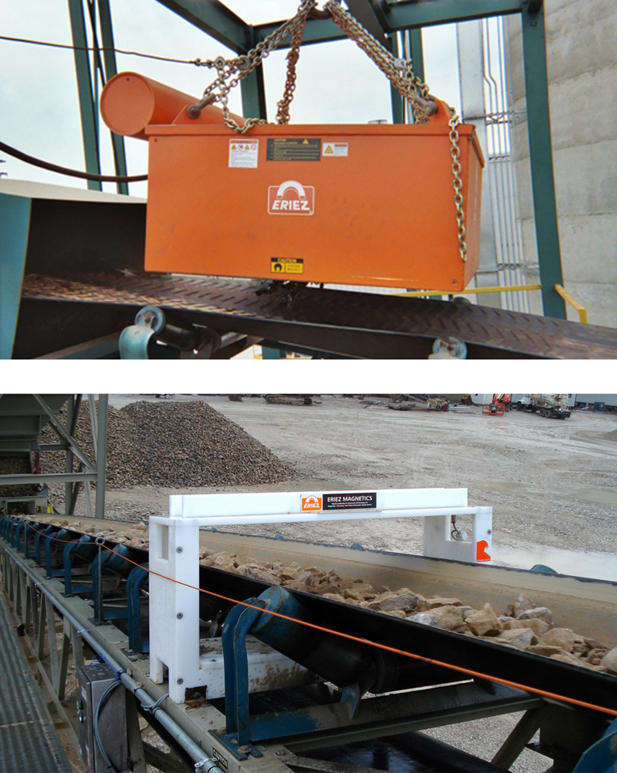 eriezÂ®_metal_detector_paired_with_magnetic_separa