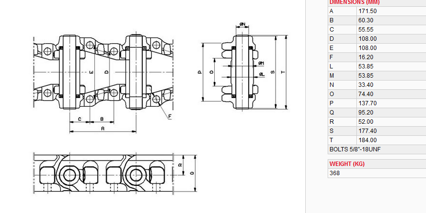 hundai r130lc 3 track chain