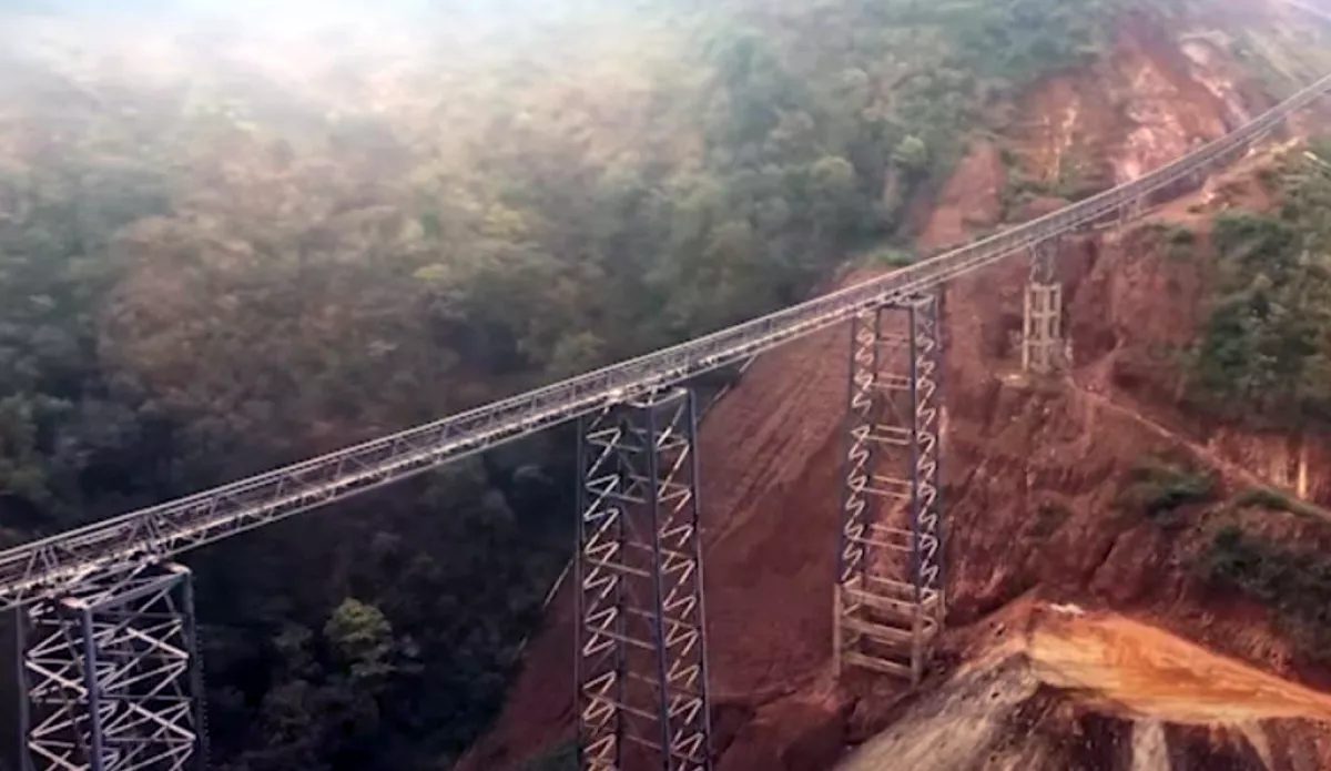 Fig. 8: Conveyor crossing gorge at 50m elevation
