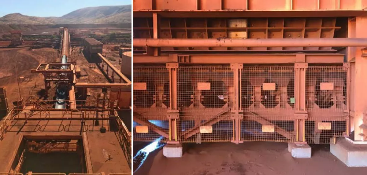 Fig. 15: Conveyor under the primary sizer.
