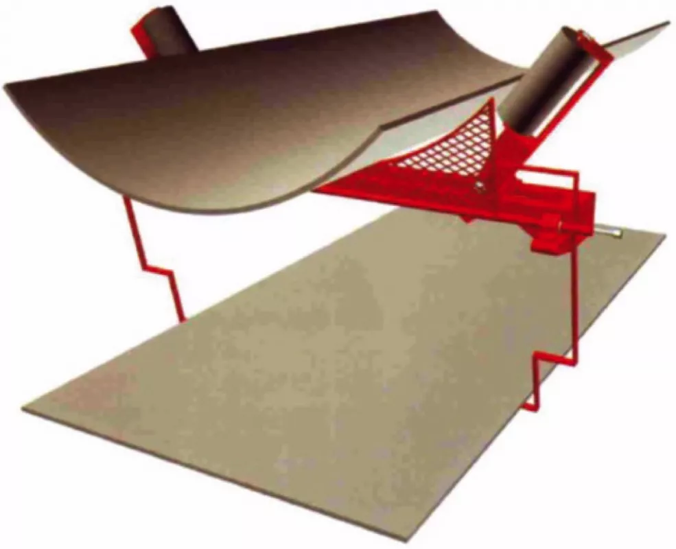 Fig. 4: Example of a gate system. Detects longitudinal rips, top and bottom cover damage, belt misalignment.
