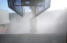 The Situation before the installation of the&nbsp;DSH Systems Dust Suppression Hopper.
