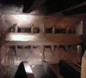 Fig. 4: Two rows of inserts installed in the 1000 tonne section.
