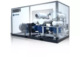 Thanks to optimised design to the operating point, the double-stage AERZEN screw compressors of 2C series achieve high efficiency. (Picture: ©AERZEN)
