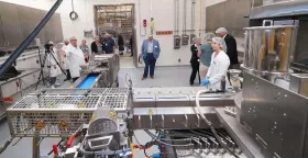 The Coperion ZSK 27 Food Extruder in Hybrid Version entertained guests during live demonstrations held at the dedication event. The donation included two Coperion K-Tron loss-in-weight feeders for the addition of powders and liquids.
