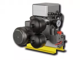 The technological core of the controlled braking made by RINGSPANN is the HCO-2R hydraulic power unit, which offers manufacturers and operators numerous possibilities for process optimisation. (Image: RINGSPANN)
