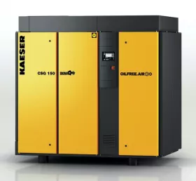 The CSG series (right, with integrated i.HOC rotation dryer) delivers a dependable and efficient supply of compressed air for oil-free applications.
