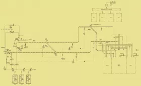Fig. 1: Flow diagram of the pneumatic conveying plant
