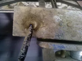 Fig. 10: Damage to transmitter cable due to spillage.
