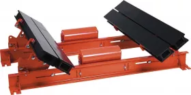 Slider cradles support the belt to prevent spillage from belt sag and eliminate material entrapment points.
